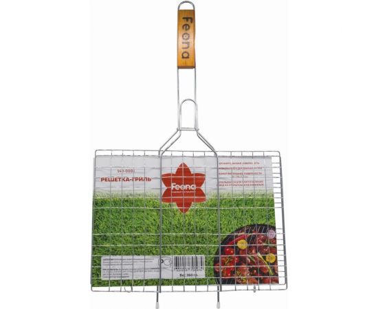 Решетка-гриль FEONA 40х30х1.5 СМ хромированная поверхность, деревянная ручка 140-0002 203607 