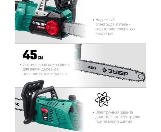 Цепная электрическая пила ЗУБР 2700 Вт ПЦ-2745 – изображение 2