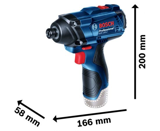 Гайковертт Bosch GDR 120-LI 1x12V 2.0 Ah + GAL 12V-20 06019F0007 – изображение 2