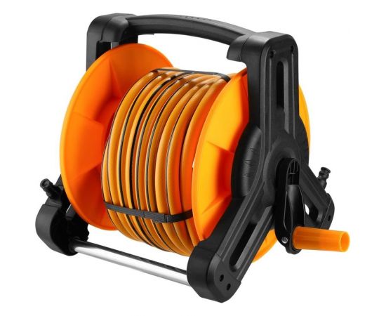 Набор для полива DEKO DKI15 катушка, шланг усиленный 1/2 15 м + 2 м, насадка для полива, коннекторы, 9 предметов 065-0462 – изображение 2