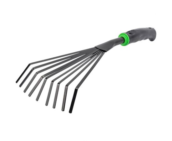 Стальные веерные мини-грабли для листьев, с пластиковой ручкой Gigant GVER-21 – изображение 3