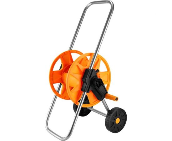 Набор для полива DEKO DKI025 катушка на колесах, шланг усиленный 1/2 25 м + 2 м, насадка для полива, коннекторы, 9 предметов 065-0463 – изображение 3
