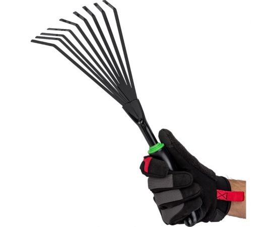 Стальные веерные мини-грабли для листьев, с пластиковой ручкой Gigant GVER-21 – изображение 6