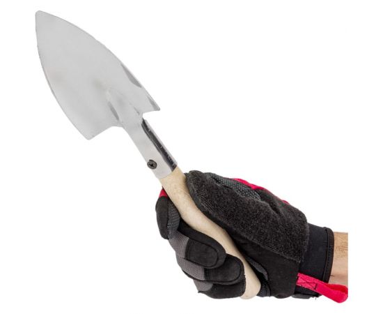 Посадочный совок Gigant малый, нержавейка, с деревянной ручкой GAV-23 – изображение 6