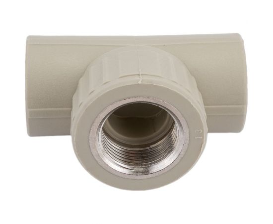 Тройник VALFEX PP-R серый комбинированный Дн 25х3/4 ВР 10127025Г 127-1095 