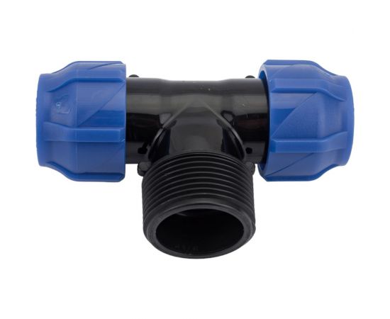 Компрессионный переходной тройник VALFEX ПНД, с наружной резьбой, 25-1 1/4""-25 1210022511425 