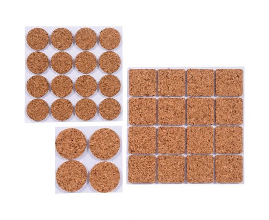 Износостойкие протекторы из пробки VORTEX диам. 20мм, диам. 28мм, 25x25мм 26006 