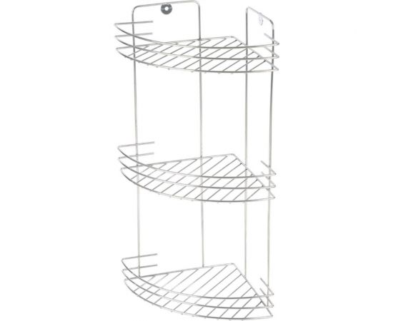 Угловая полка Рыжий кот трехъярусная Vento 19*19*41 см хром 310847 