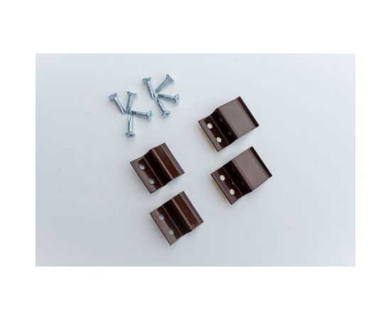 Держатель для москитной сетки KOMFORT Москитные системы металл коричневый Комплект 4 шт ДМ00619 