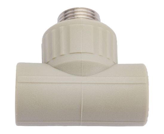 Тройник комбинированный с наружной резьбой VALFEX PP-R серый, 20 мм х1/2"" 10128020Г 127-0436 – изображение 2