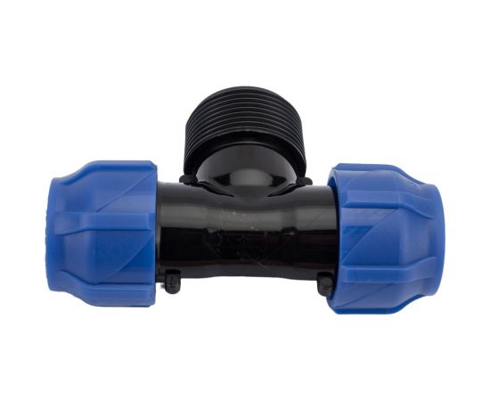 Компрессионный переходной тройник VALFEX ПНД, с наружной резьбой, 25-1 1/4""-25 1210022511425 – изображение 2