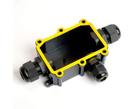 Распределительная коробка STEKKER LD523 водонепроницаемая на 3 выхода, 450V, 140x78x36, черный 49121 – изображение 2