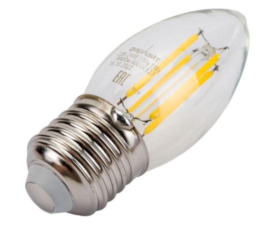 Нитевидная прозрачная лампа свеча Фарлайт С35 11 Вт 4000 К Е27 FAR000158 – изображение 2