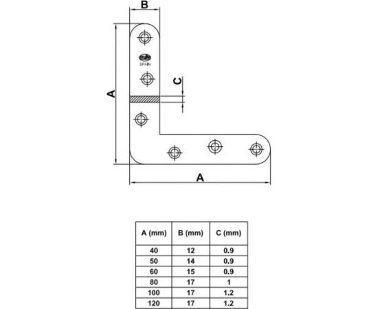 Плоский уголок Amig 2-40 бихром Escd., 1 шт. 939 – изображение 2