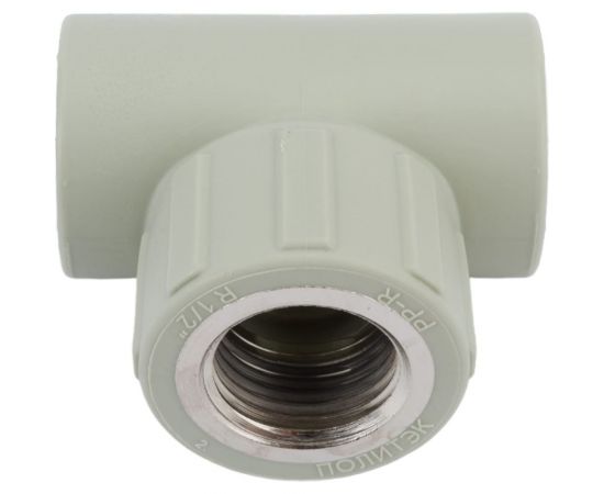 Комбинированный тройник ПОЛИТЭК 20x1/2 с внутренней резьбой PPRC серый 9500002012С – изображение 3