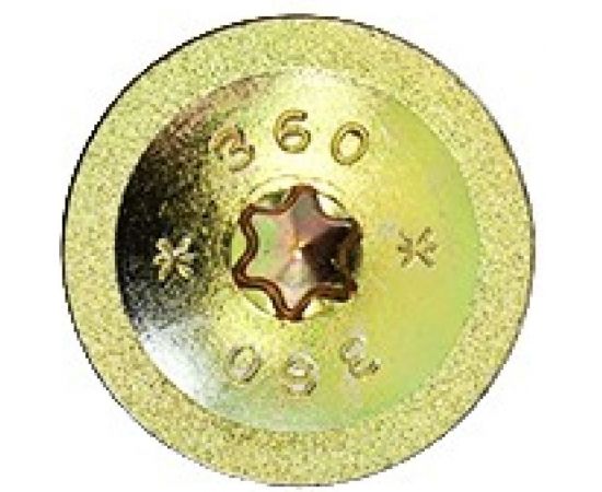 Саморез по дереву HIMTEX проф. желт. тарельчатая голова Torx 30 6x140 50 шт. 06140Wh – изображение 3