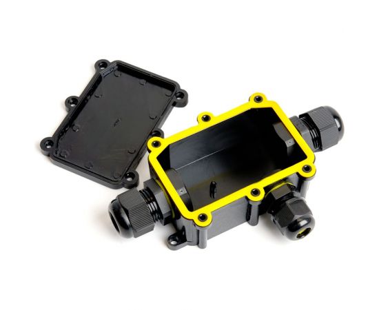 Распределительная коробка STEKKER LD523 водонепроницаемая на 3 выхода, 450V, 140x78x36, черный 49121 – изображение 3