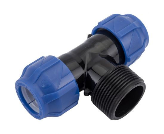 Компрессионный переходной тройник VALFEX ПНД, с наружной резьбой, 25-1 1/4""-25 1210022511425 – изображение 3