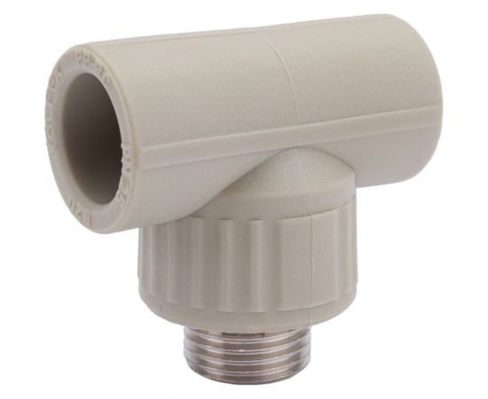 Тройник комбинированный с наружной резьбой VALFEX PP-R серый, 20 мм х1/2"" 10128020Г 127-0436 – изображение 3
