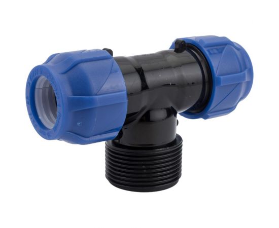 Компрессионный переходной тройник VALFEX ПНД, с наружной резьбой, 25-1 1/4""-25 1210022511425 – изображение 4