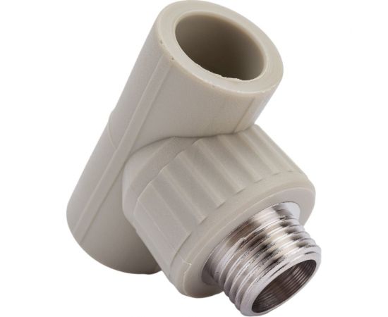 Тройник комбинированный с наружной резьбой VALFEX PP-R серый, 20 мм х1/2"" 10128020Г 127-0436 – изображение 4