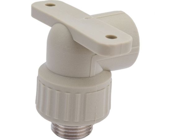 Угольник комбинированный с креплением, наружная резьба VALFEX PP-R серый, 20 мм х1/2"" 10121020Г 127-0485 – изображение 5