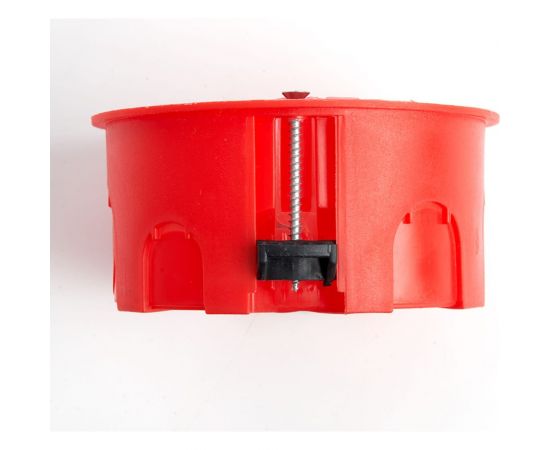 Монтажная коробка STEKKER EBX30-02-1-20-80 для полых стен, с пластиковыми зажимами, с крышкой, D80*40мм, IP20, красный (GE41025) 49006 – изображение 5