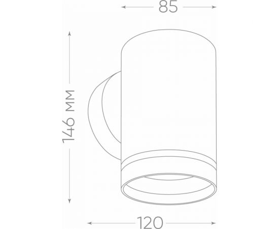 Садово-парковый светильник FERON DH1001, на стену, GX53, 230V, черный, 11708 – изображение 5
