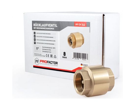 Обратный клапан PROFACTOR с латунным штоком, в/в 1"" PF CV 242 – изображение 6