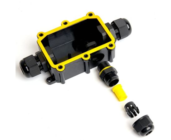 Распределительная коробка STEKKER LD523 водонепроницаемая на 3 выхода, 450V, 140x78x36, черный 49121 – изображение 6