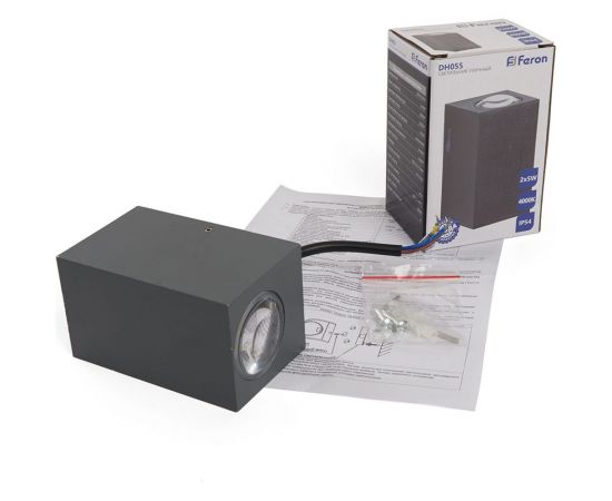 Уличный светодиодный светильник FERON DH055, 2x5W, 800Lm, 4000K, серый 48488 – изображение 9