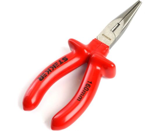 Диэлектрические длинногубцы STEKKER, 160мм, Cr-V, PLE2-160-S, 39777 