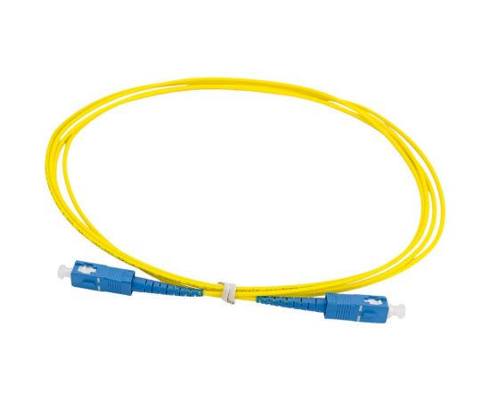 Соединительный волоконно-оптический шнур NIKOMAX желтый, 2м NMF-PC1S2C2-SCU-SCU-002 