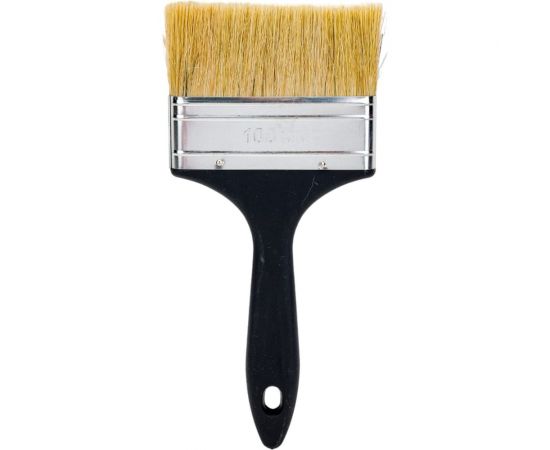 Плоская кисть Петрович 100 мм, светлая натуральная щетина, пластиковая ручка 4100000703 