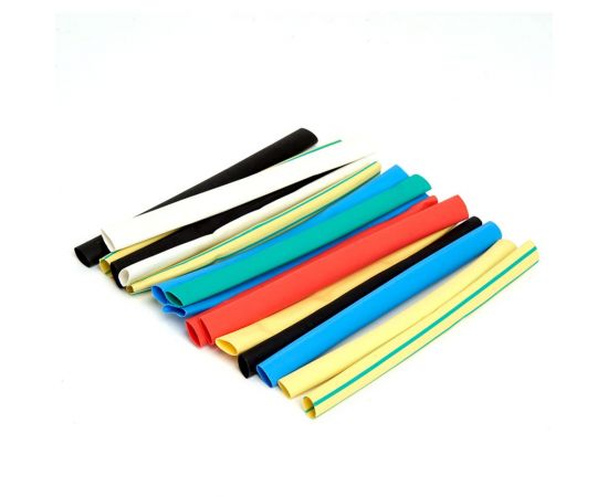 Набор термоусадочных трубок STEKKER HSHTS-630-10M, длина 10 см., коэф. усадки 2:1, мультиколор (21шт в упаковке) 39712 – изображение 2