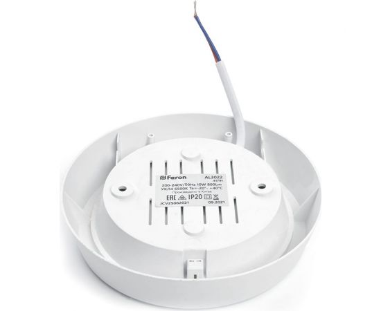 Светодиодный светильник FERON AL3020 в пластиковом корпусе 10W 4000K IP20 белый 41766 – изображение 4