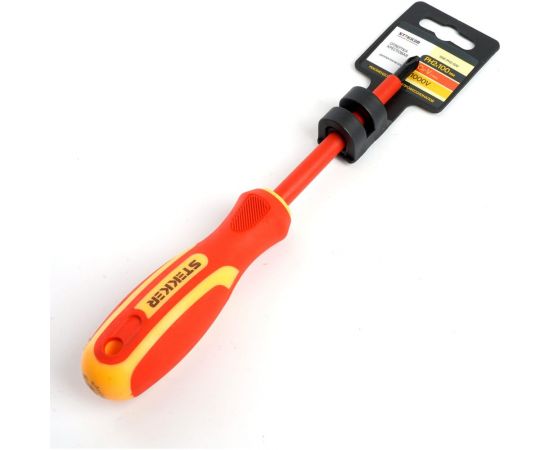 Диэлектрическая крестовая отвертка STEKKER Ph 2 х 100 мм, SDE-PH2-100, 39766 – изображение 5
