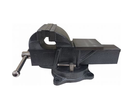 Слесарные тиски GRIFF 125 мм, серия PRO, поворотные, стальные, с наковальней g164026 