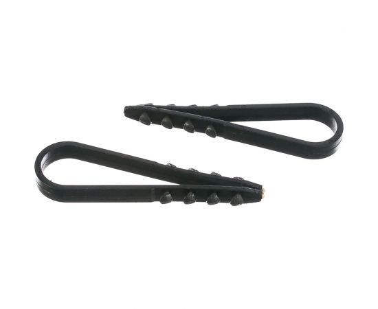 Дюбель хомут КРЕП-КОМП для крепления кабеля, цвет-чёрный 11х18 100шт дхч1118 