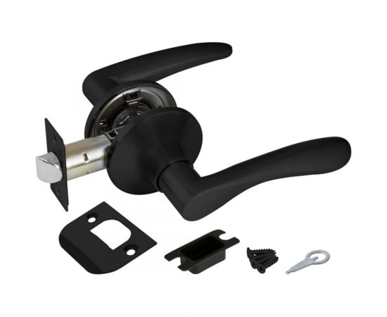 Ручка защелка Ajax 6010 BL-P (без фик.) черный 44451 