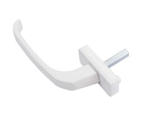 Оконная металлическая ручка Невский Крепеж 2 винта, белая, 1 шт. 826226 