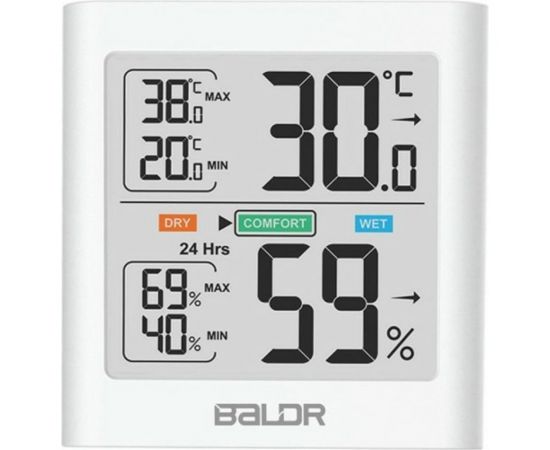 Цифровой термогигрометр с внешним датчиком BALDR B0135TH-WHITE 