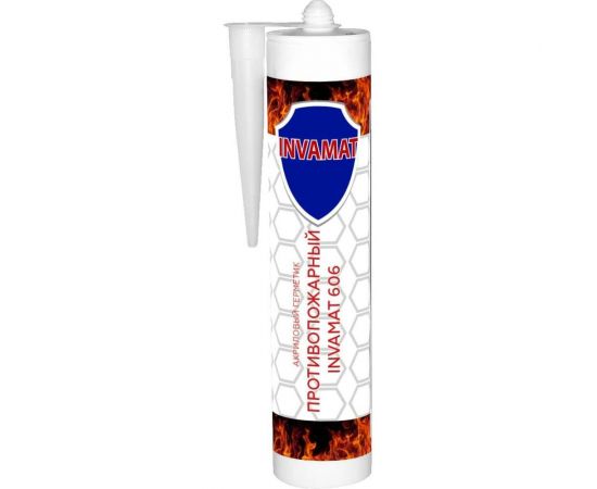 Противопожарный акриловый герметик INVAMAT 606 белый 310 мл 1021 – изображение 2