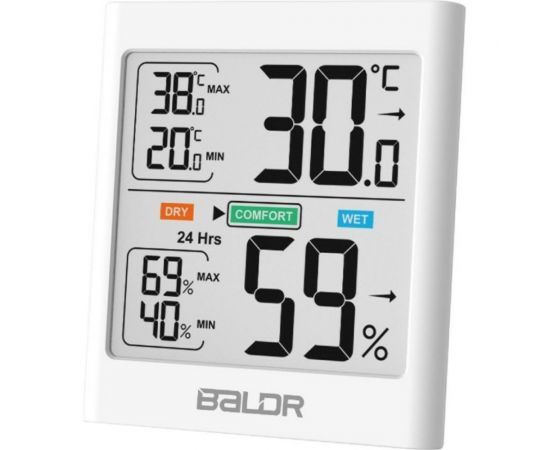 Цифровой термогигрометр с внешним датчиком BALDR B0135TH-WHITE – изображение 2