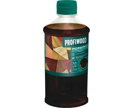 Морилка Profiwood на водной основе, эбеновое дерево, 0.5 кг 67689 – изображение 2