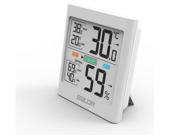 Цифровой термогигрометр с внешним датчиком BALDR B0135TH-WHITE – изображение 3