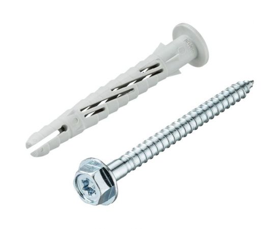 Фасадный дюбель с шурупом Tecfi шлиц TORX, прессшайба 10x80 4 шт 147656 – изображение 3