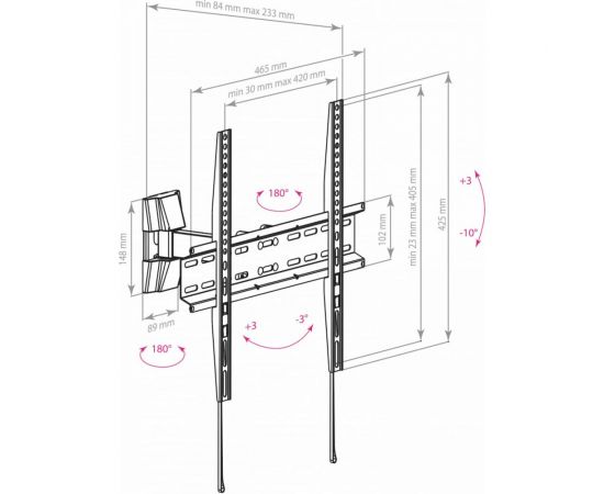 TV кронштейн Arm media LCD 413 black 10186 – изображение 3