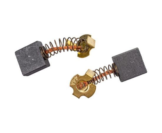 Комплект угольных щеток для электроинструмента Hitachi (пружина, пятак-уши), 7x17x17 мм, 2 шт COFRA SDH-34643 