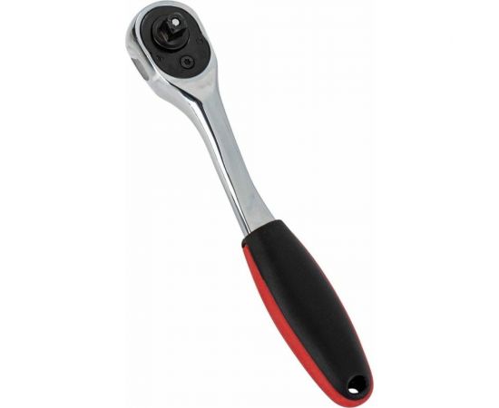 Ключ-трещотка DELI dl2324 1/4"" 150 мм, двухкомпонентная рукоять, 72 зуба, шестерня Cr-Mo, быстросъемная 104465 